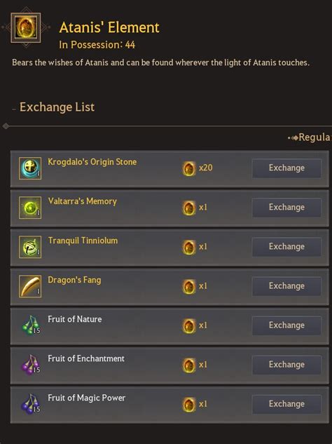atanis element|Infinite Potions Guide .